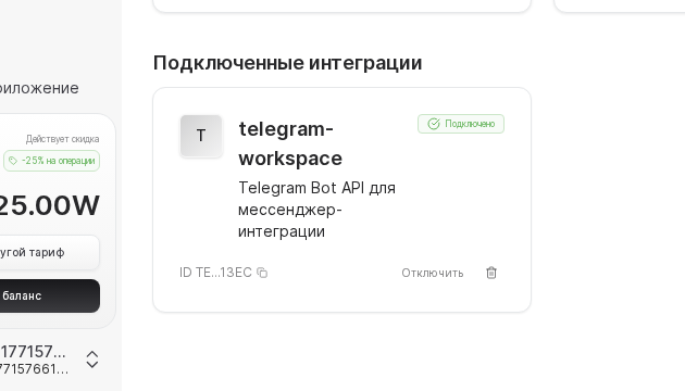 Test dialog with the Telegram bot