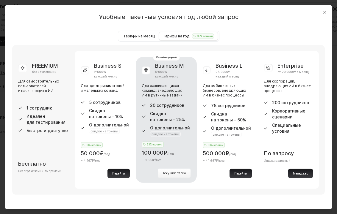 Сравнение лимитов тарифов